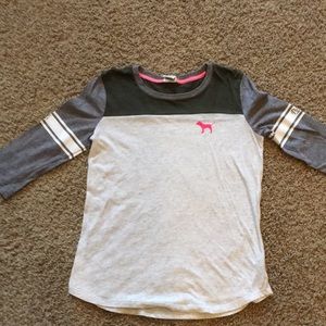 PINK. Color Block Shirt